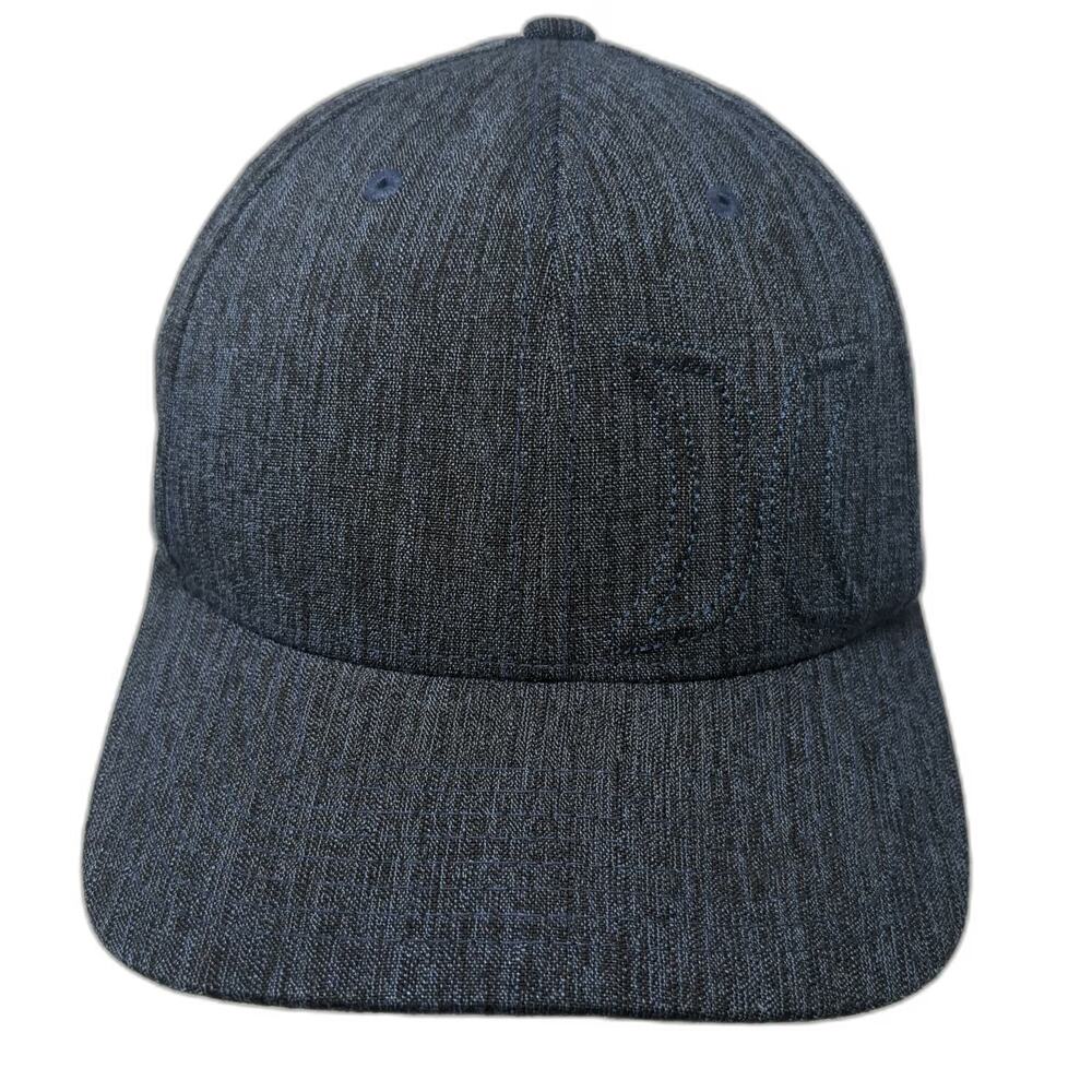 Hurley Baseball Cap Blue XL Flexfit Marled Heather Fabric Embroidered Hat